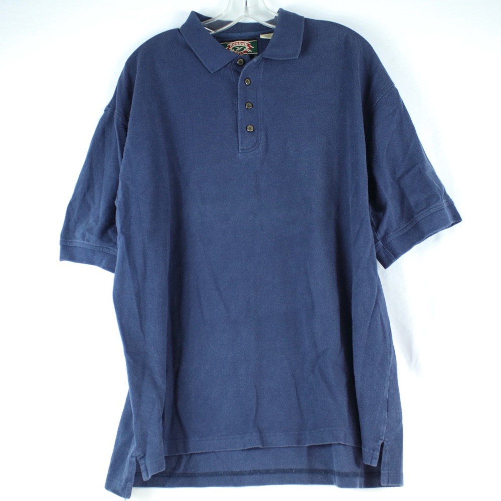 Vintage Reebok Golf Navy Blue Short Sleeve Polo Shirt Mens Size L
